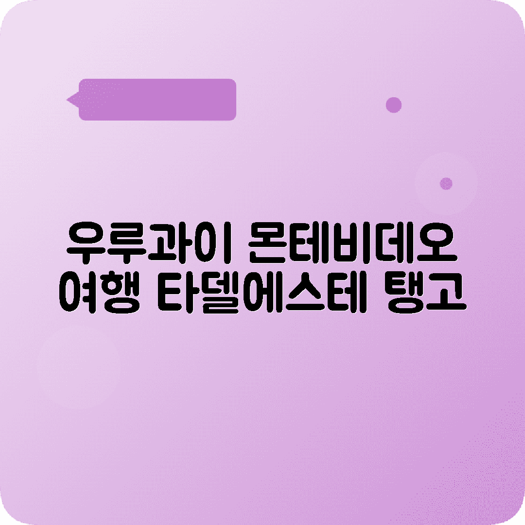 우루과이 몬테비데오 2박3일 여행코스 콜로니아 푸른타델에스테 탱고