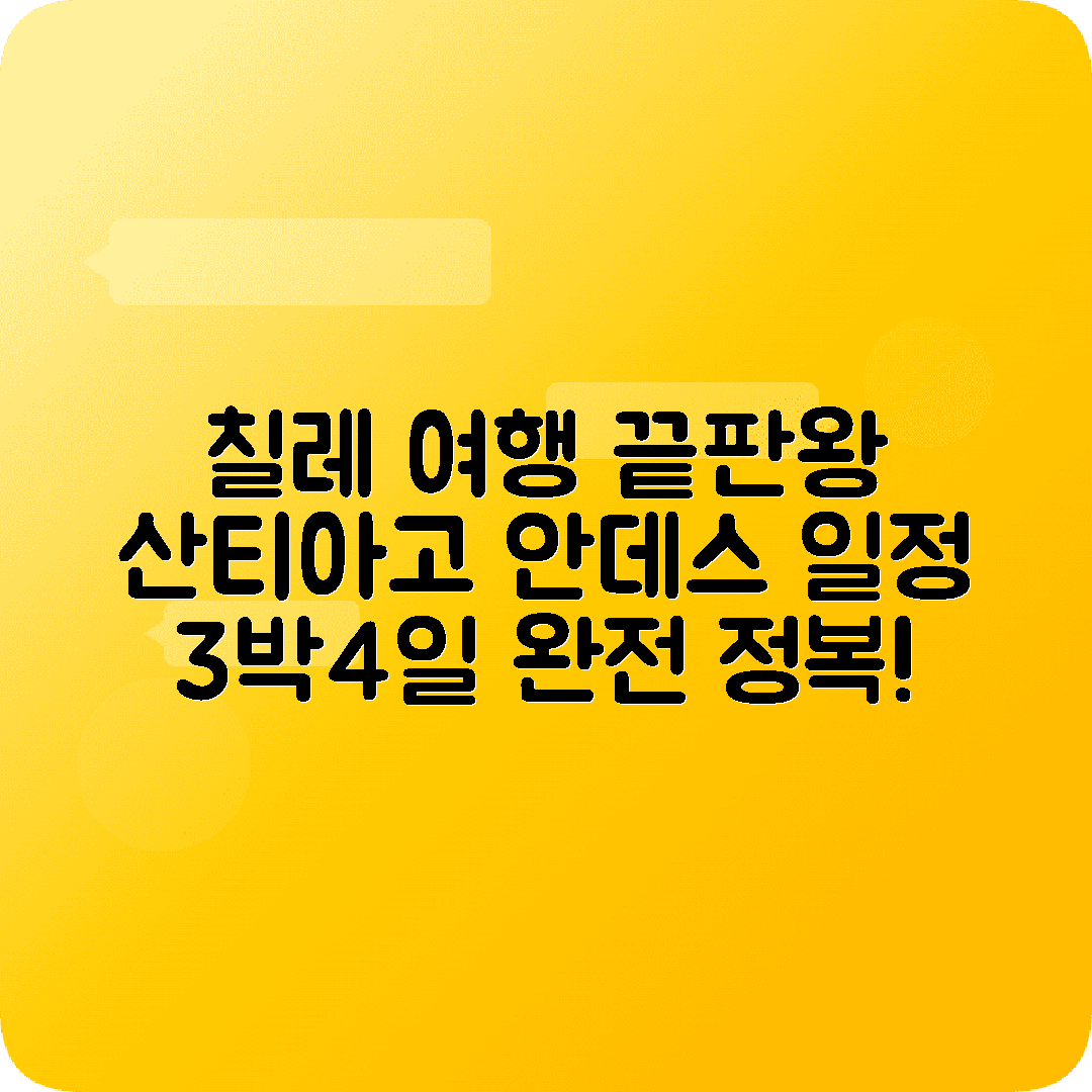 칠레 산티아고 3박4일 여행코스 발파라이소 포르티요 안데스산맥