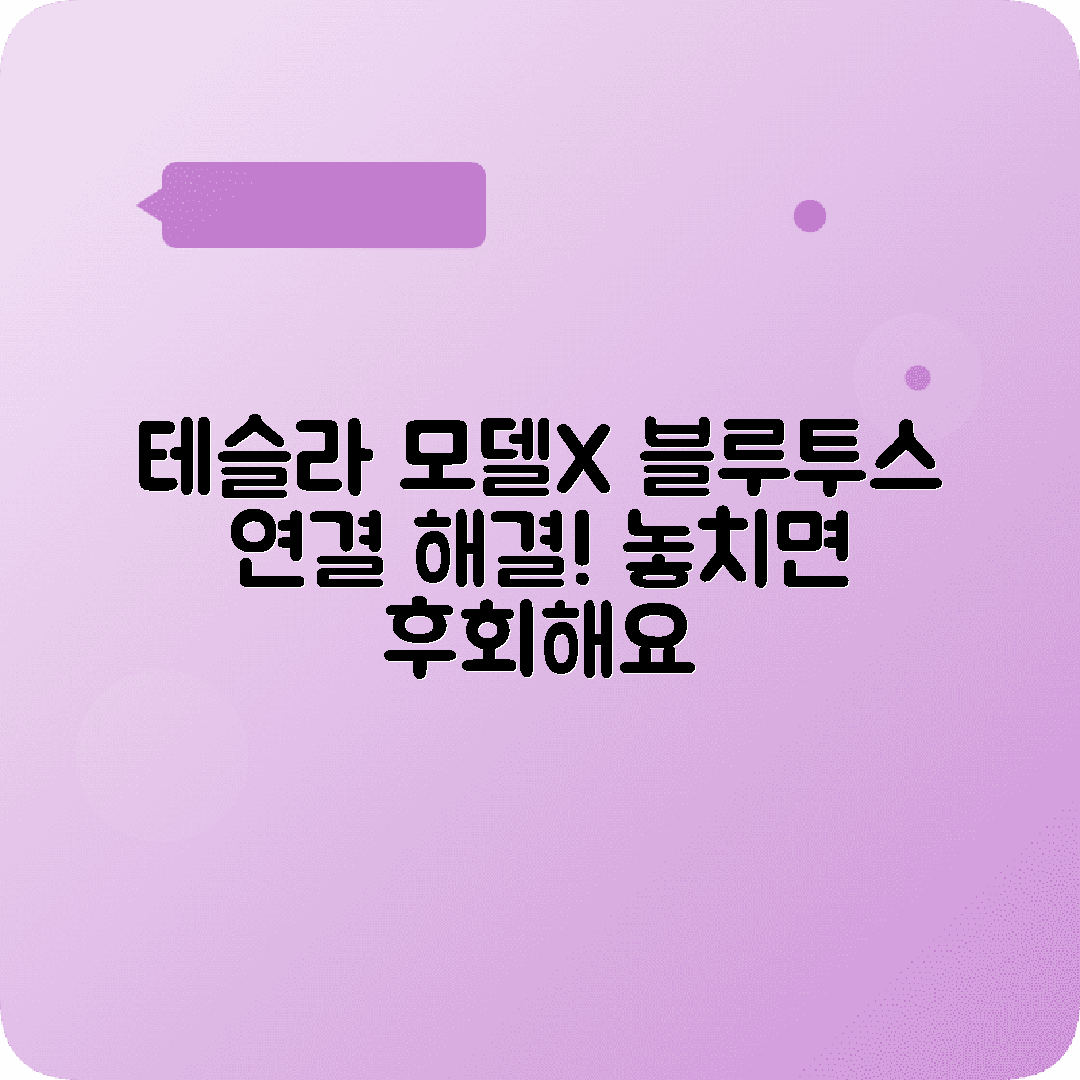 테슬라 모델X 블루투스 연결 업데이트 문제해결 방법