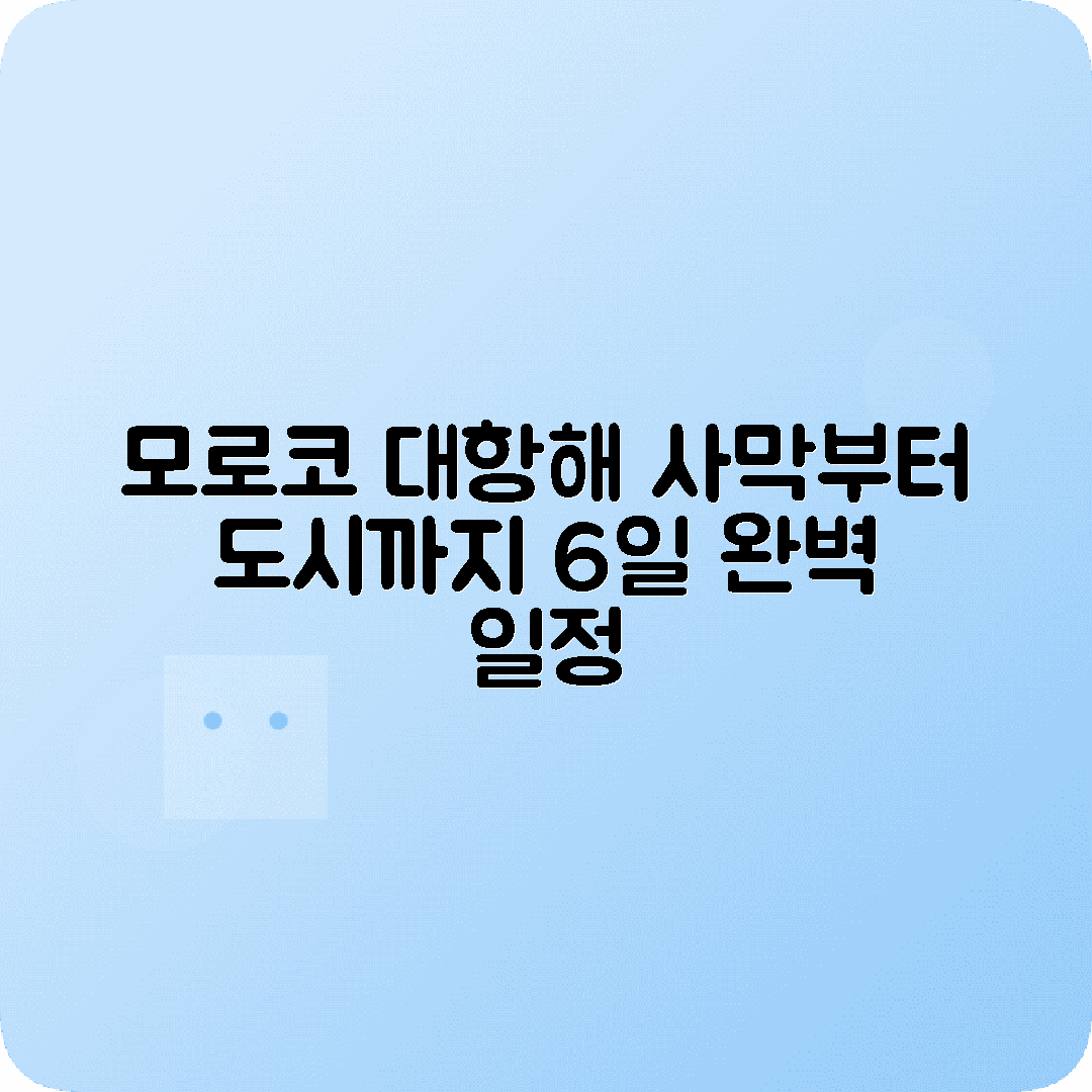 모로코 카사블랑카 5박6일 여행코스 마라케시 사하라사막 페즈 쉐프샤우엔