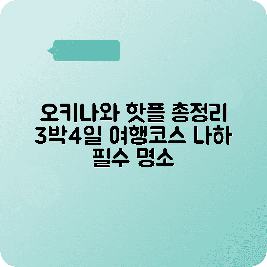 오키나와 3박4일 여행코스 나하 수족관 아메리칸빌리지