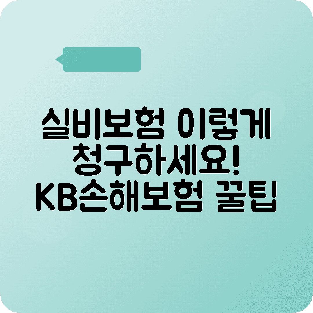 실비보험청구 KB손해보험 필수정보 안내