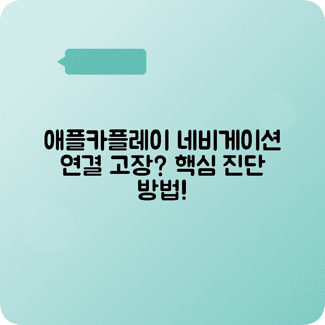 차량 네비게이션 애플카플레이 연동문제 진단