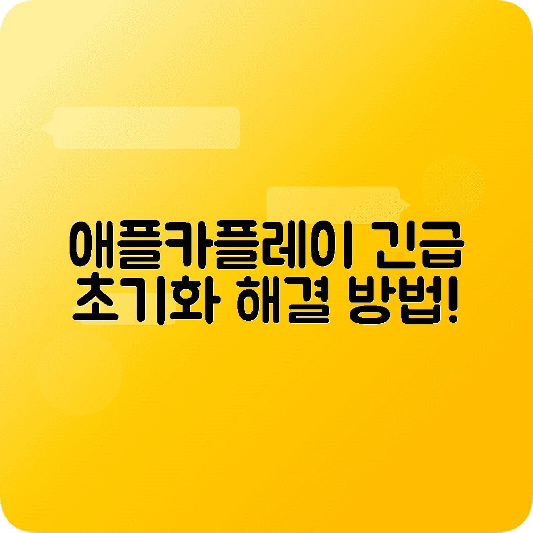애플카플레이 재설정 초기화 문제해결 방법 모음